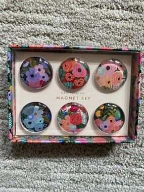 Rifle Paper Co. Floral Magnet Set — Pink, Blue, Green, Black, Cream